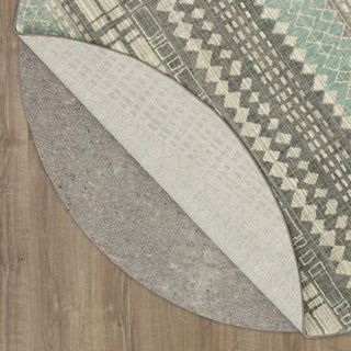 Karastan Euphoria Eddleston Ash Grey Area Rug Round Backing 