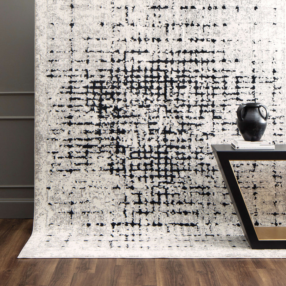 Karastan Epiphany Flux Screen Alabaster Area Rug  Featured