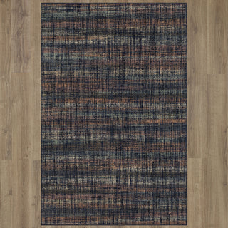 Karastan Elements Fowler Indigo Area Rug on Wood 