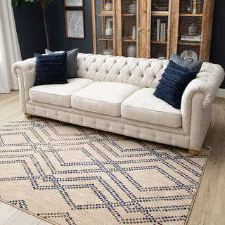 Karastan Cosmopolitan French Affair Ink Blue Area Rug by Patina Vie Featured