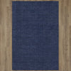 Karastan Gemini Navy Area Rug on Wood 