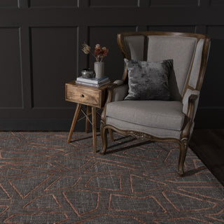 Karastan Soiree Gibson Smokey Grey Area Rug Room Scene Featured 