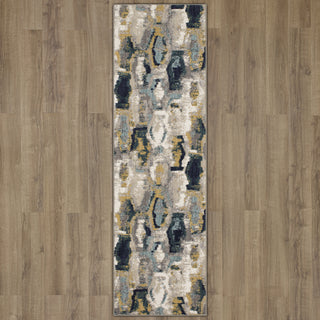 Karastan Soiree Gimlet Mallard Green Area Rug Runner on Wood 