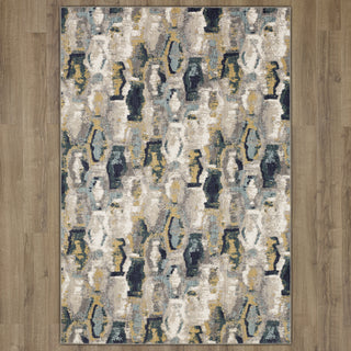 Karastan Soiree Gimlet Mallard Green Area Rug on Wood 