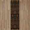 Karastan Spice Market Glenmore Charcoal Area Rug Runner on Wood 