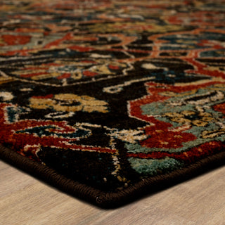 Karastan Spice Market Glenmore Charcoal Area Rug Corner 