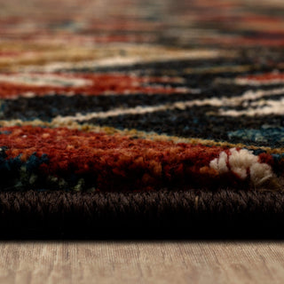 Karastan Spice Market Glenmore Charcoal Area Rug Binding 