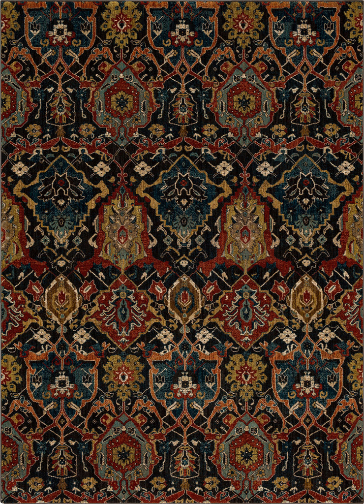Karastan Spice Market Glenmore Charcoal Area Rug Main Image 8'x11' Size 