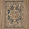 Karastan Estate Gloucester Blue Area Rug on Wood