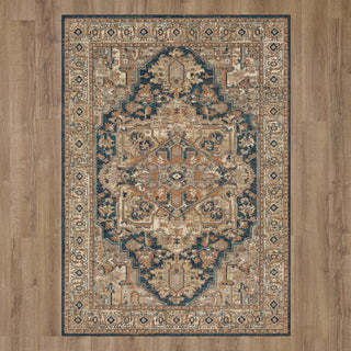 Karastan Estate Gloucester Blue Area Rug on Wood