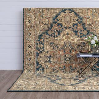 Karastan Estate Gloucester Blue Area Rug Lifestyle Image Feature