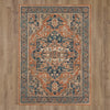 Karastan Estate Grasmere Coral Area Rug on Wood