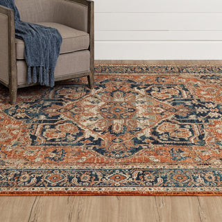 Karastan Estate Grasmere Coral Area Rug Room Scene Featured