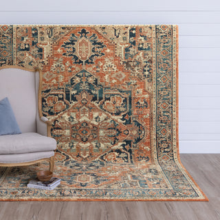 Karastan Estate Grasmere Coral Area Rug Lifestyle Image Feature