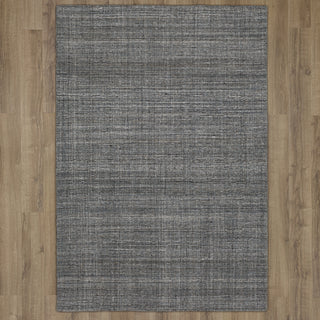 Karastan Haberdasher Graphite Area Rug on Wood 