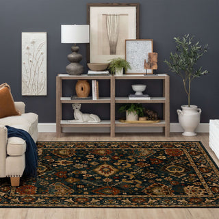 Karastan Spice Market Hackett Sapphire Area Rug  Room Scene Featured 