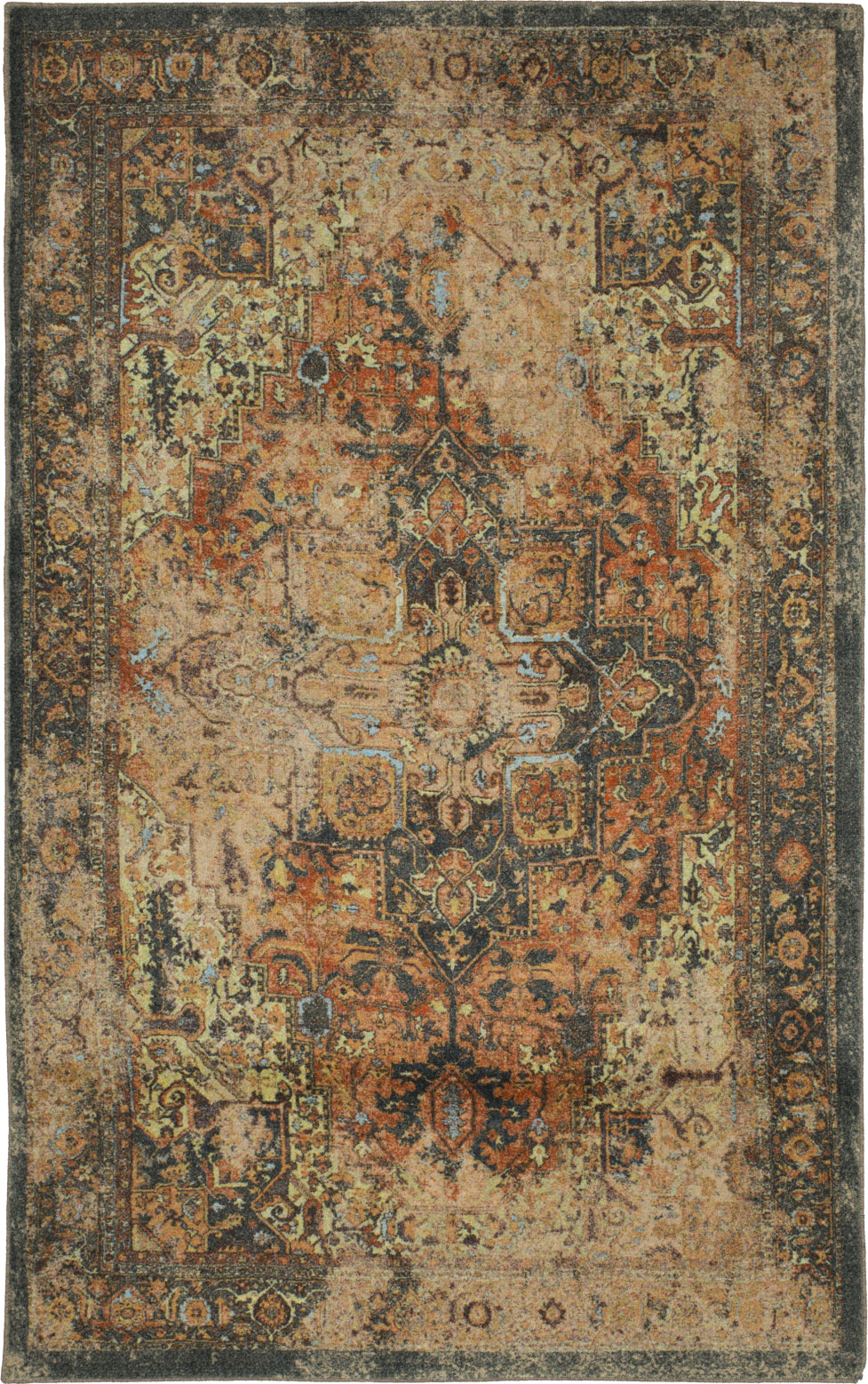 Karastan Antiquity Hamedan Distressed Area Rug Main Image 5'x8' Size 