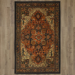 Karastan Antiquity Hamedan Rustburn Area Rug on Wood