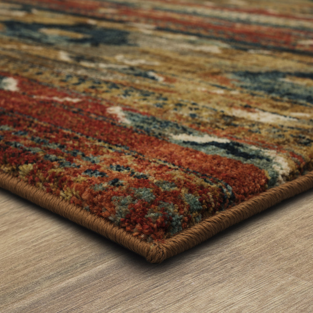 Karastan Spice Market Infused Aquamarine Area Rug Corner 