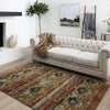 Karastan Spice Market Infused Aquamarine Area Rug Room Scene 2 