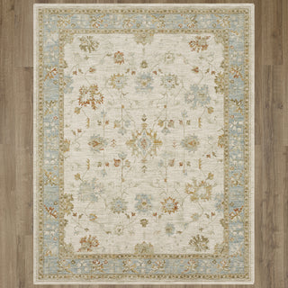 Karastan Adalia Iznik Cream Area Rug on Wood 