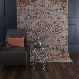 Karastan Soiree Kamo Rose Gold Area Rug Room Scene Featured 