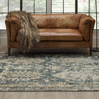 Karastan Marash Karamar Blue Area Rug Room Scene Featured