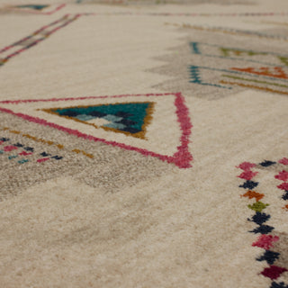 Karastan Meraki Karl Oyster Area Rug Close Up 