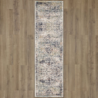 Karastan Soiree Keene Multi Area Rug Runner on Wood 