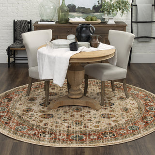 Karastan Spice Market Koyna Cream Area Rug Room Scene Featured 