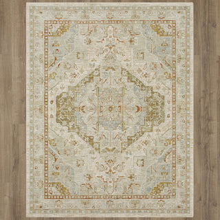 Karastan Adalia Kumra Cream Area Rug on Wood 