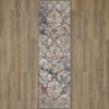 Karastan Soiree La Brea Grey Area Rug Runner on Wood 