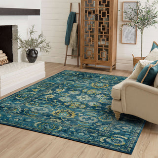 Karastan Kaleidoscope Legolas Blue Area Rug Room Scene 2