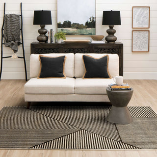 Karastan by (Series 3) Linea Onyx Area Rug Bobby Berk Main Image Featured