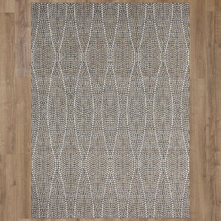 Karastan Rendition Lynx Frost Grey Area Rug by Stacy Garcia on Wood 