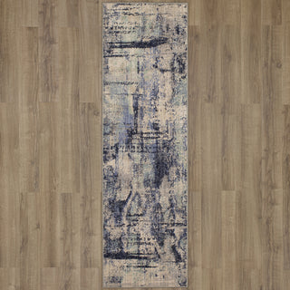 Karastan Axiom Lyric Indigo Area Rug on Wood 