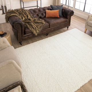 Karastan Malobar Shag Loop White Area Rug