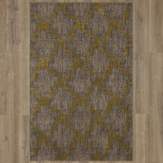 Karastan Cosmopolitan Marais Smokey Grey Area Rug on Wood 