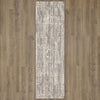 Karastan Soiree Matrix Grey Area Rug Runner on Wood 