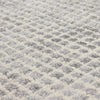 Karastan Labyrinth Matrix Steel Grey Area Rug Close Up 