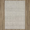 Karastan Labyrinth Matrix Steel Grey Area Rug on Wood 