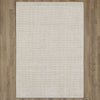 Karastan Labyrinth Meander Silver Birch Area Rug on Wood 