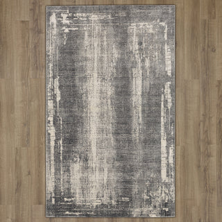 Karastan Tryst Milan Grey Area Rug on Wood 