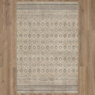 Karastan Bobby Berk (Series 1) Minuet Frost Grey Area Rug on Wood 