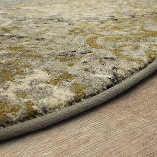 Karastan Touchstone Moy Willow Grey Area Rug Round Pile 