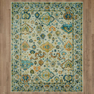 Karastan Kaleidoscope Nerissa Cream Area Rug on Wood