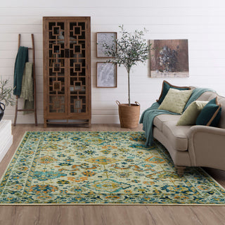 Karastan Kaleidoscope Nerissa Cream Area Rug Room Scene Featured