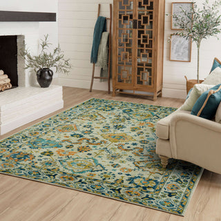 Karastan Kaleidoscope Nerissa Cream Area Rug Room Scene 2