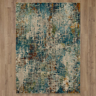 Karastan Meraki Nimbus Gray Area Rug on Wood 