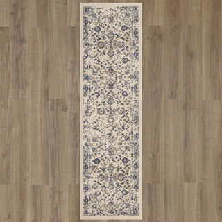 Karastan Cosmopolitan Nolita Indigo Area Rug Runner On Wood 